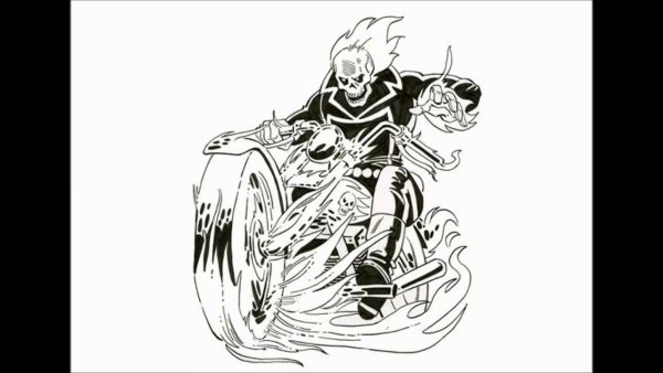 Рисовать призрачного гонщика