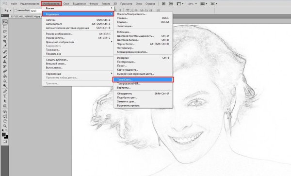 Контур рисунка в Photoshop