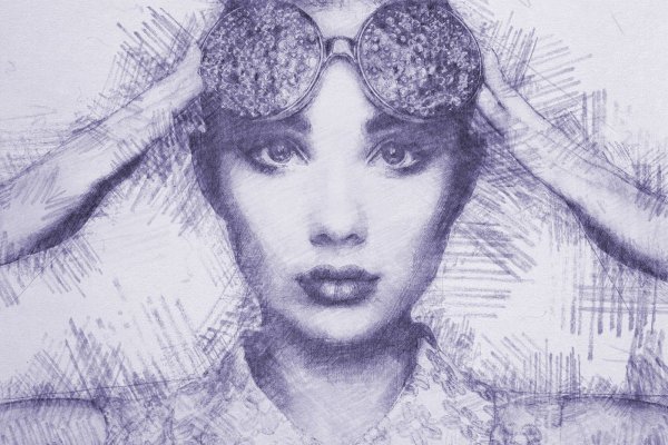 Карандашный рисунок в фотошопе