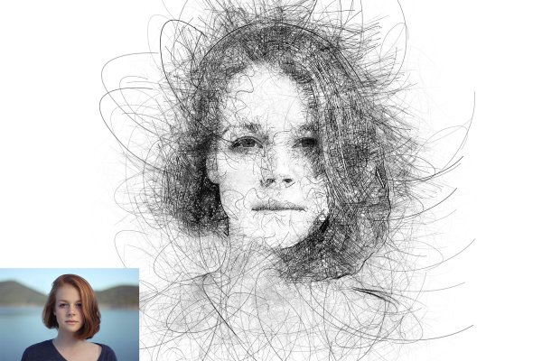 Экшен для фотошопа портрет в карандаше