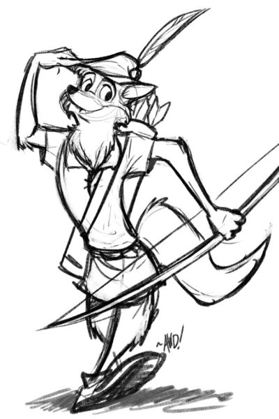 Раскраска Робин Гуд человек