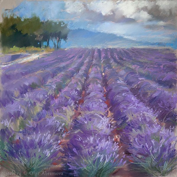 Моне Лавандовые поля