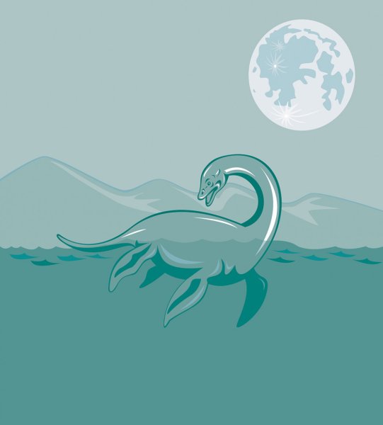 Лохнесское чудовище вектор