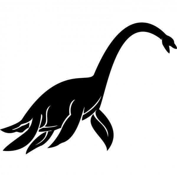 Мозазавр Эласмозавр силуэт