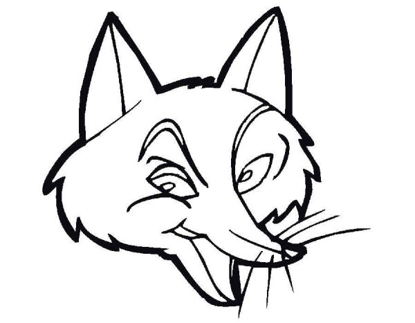 Маска лиса раскраска