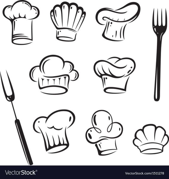 Шапка повара вектор