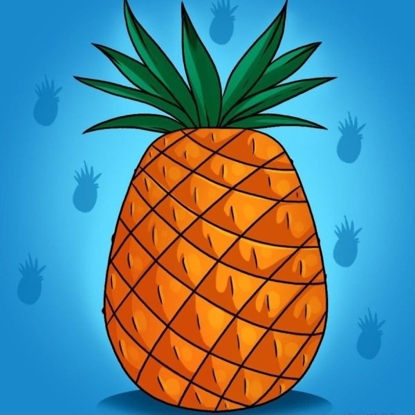 Нарисовать ананас