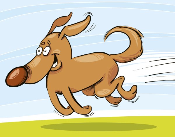 Нарисовать бегущую собаку