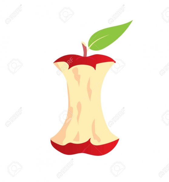 Огрызок яблока значок