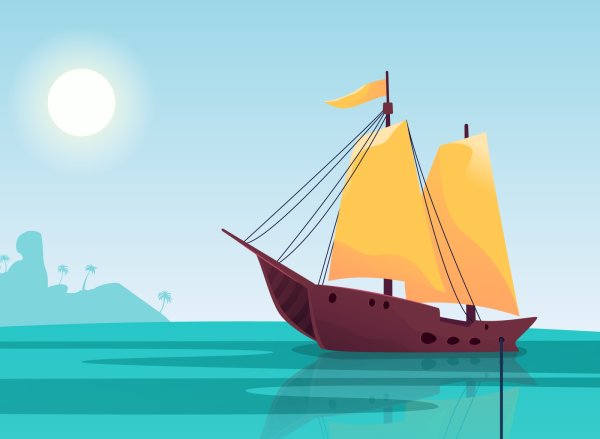 A Red ship нарисовать