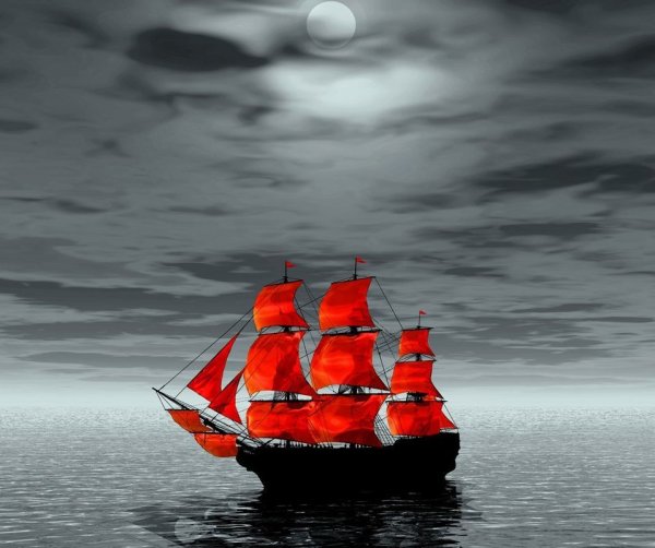 Корабль Алые паруса 3д модель