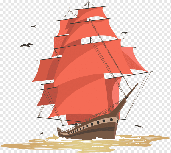 Корабль с алыми парусами для детей