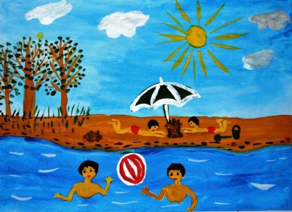 Летний рисунок для детей