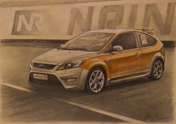 Нарисовать Ford Focus 2