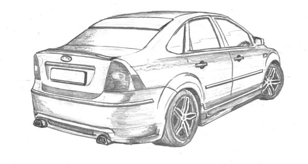 Раскраска Форд фокус 2 Рестайлинг