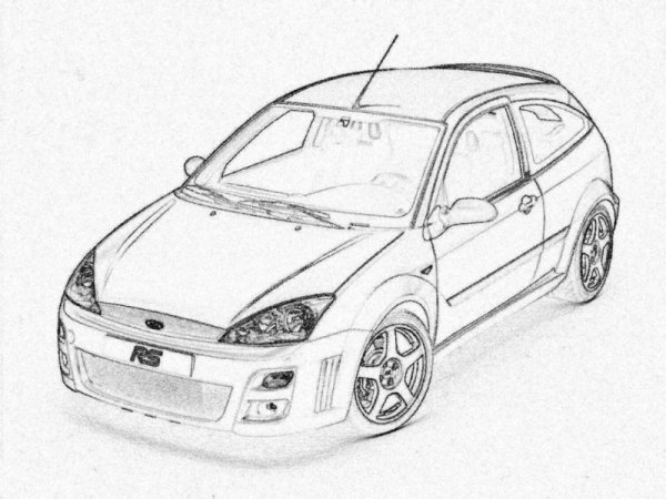 Раскраска Форд фокус 2 хэтчбек