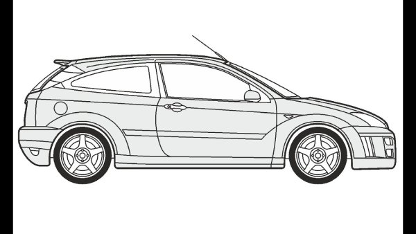 Раскраска Форд фокус 2 седан