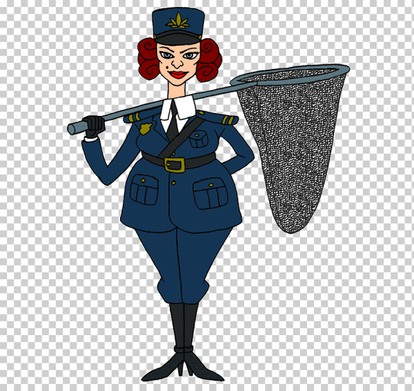 Полицейская девушка мультяшная