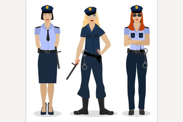 Нарисовать женщину полицейского