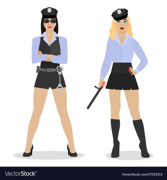 Мультяшная девочка Полицейская