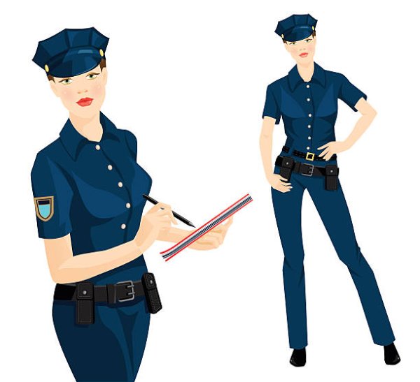 Мультяшные полицейские девочки