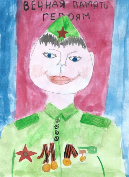 Рисунок солдата на конкурс