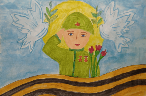 Конкурс рисунков Слава тебе победитель солдат