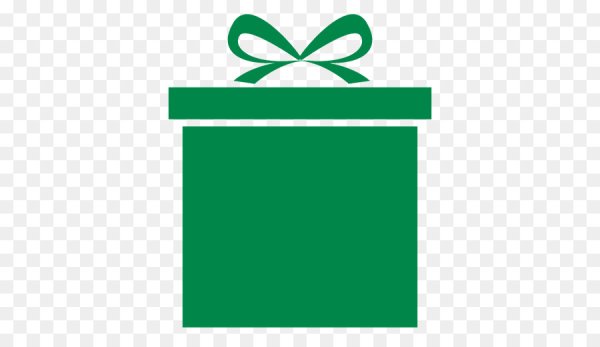 Подарочная коробка вектор зеленая