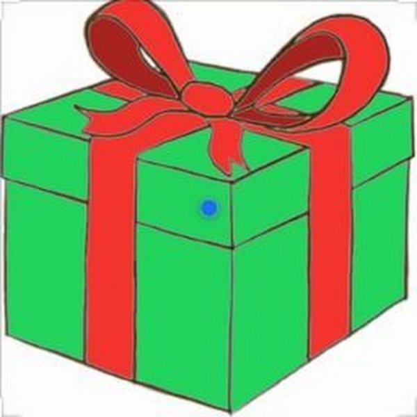 Подарочная коробка рисованная