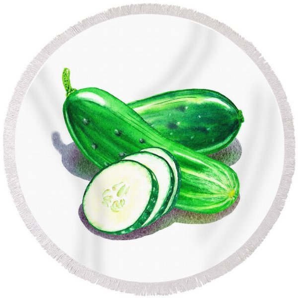 Нарисовать огурец