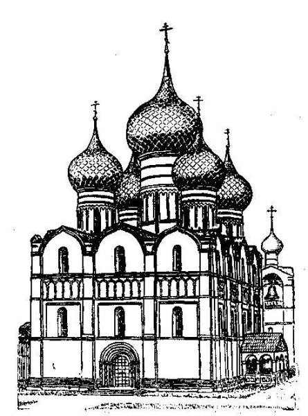 Успенский собор Московского Кремля рисунок