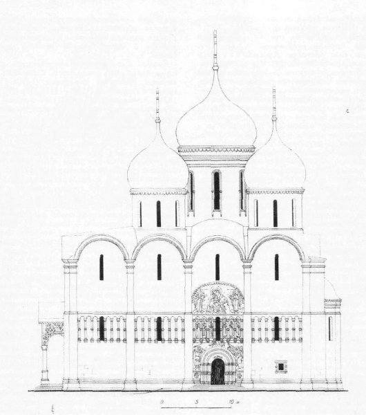 Успенский собор Московского Кремля фасад