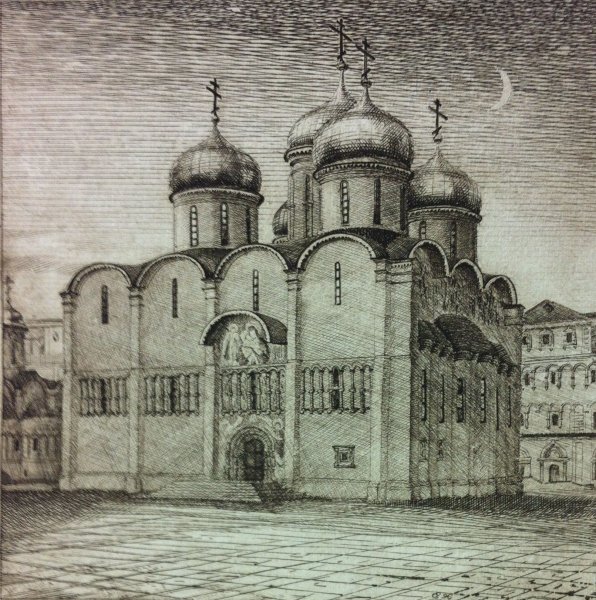 Успенский собор гравюра