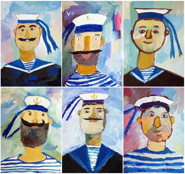 Рисование портрет папы