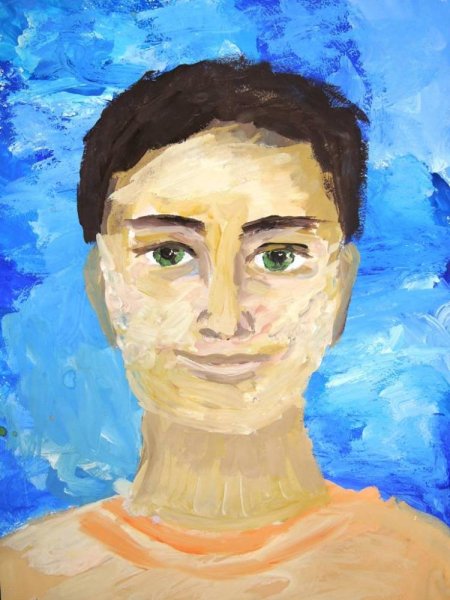 Рисование портрет друга