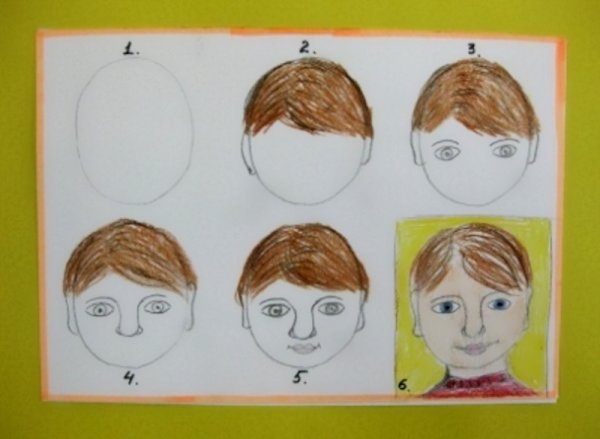 Рисование портрет папы