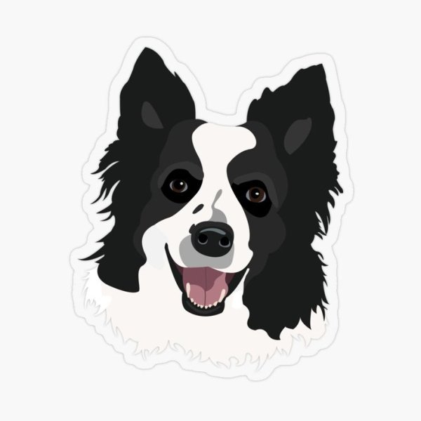 Бордер колли арт Стикеры