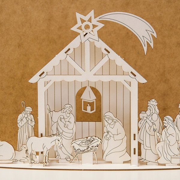 Вертеп Рождественский картонный