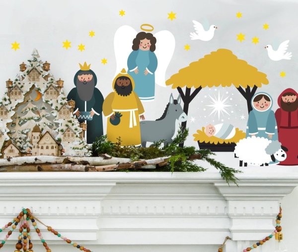 Наклейки для Рождественского вертепа
