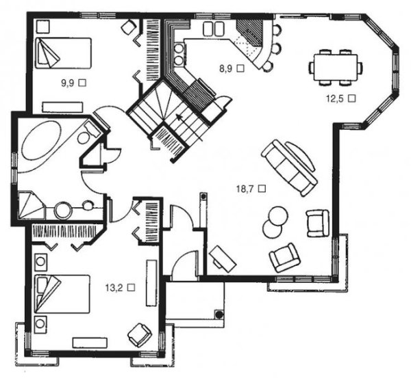 Планы домов с мебелью