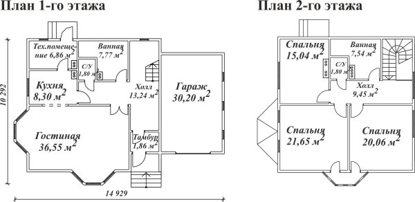 Планировка чертеж двухэтажного дома