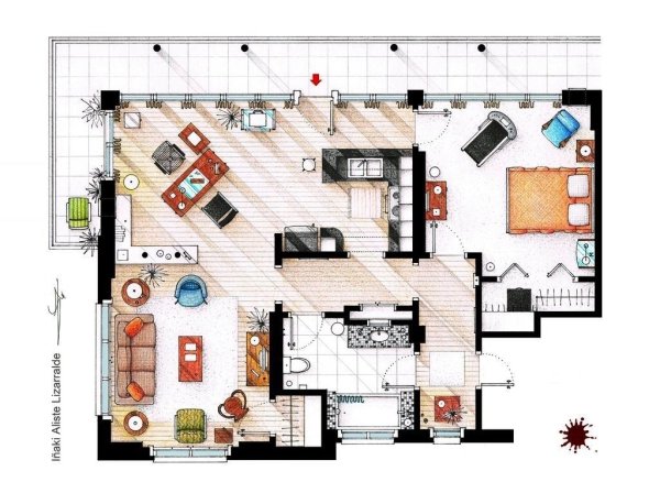 Квартира Декстера Моргана план