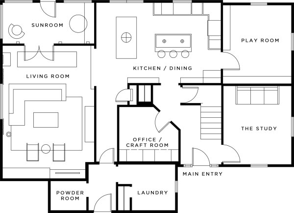 План дома внутри и снаружи рисунок