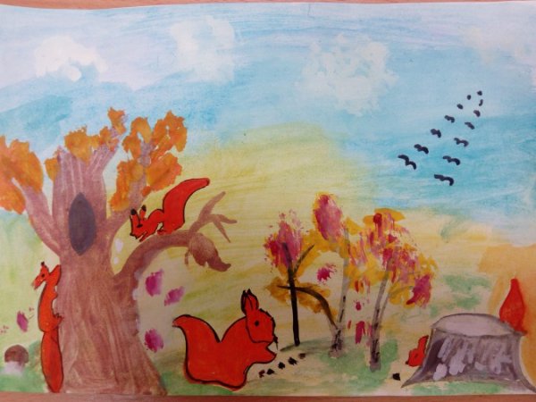 Рисунок на тему осень чудная пора