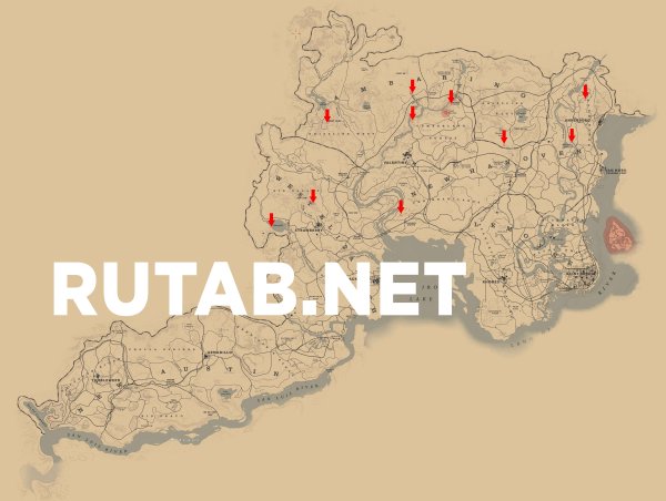 Red Dead Redemption 2 вся карта