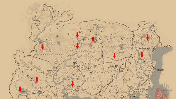Red Dead Redemption 2 наскальные изображения карта