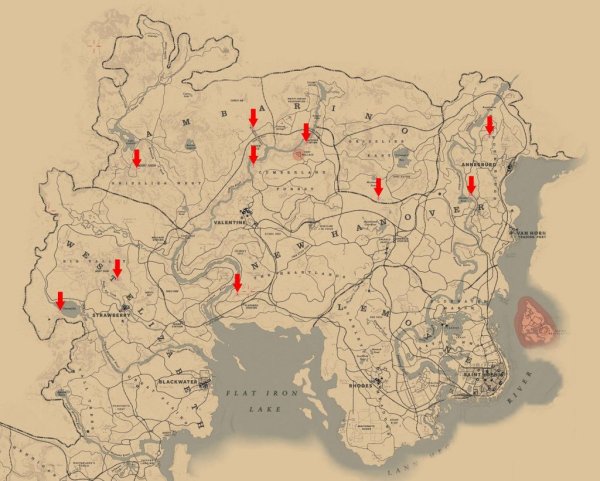 Red Dead Redemption 2 наскальные рисунки на карте