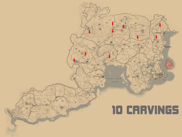 Red Dead Redemption 2 карта