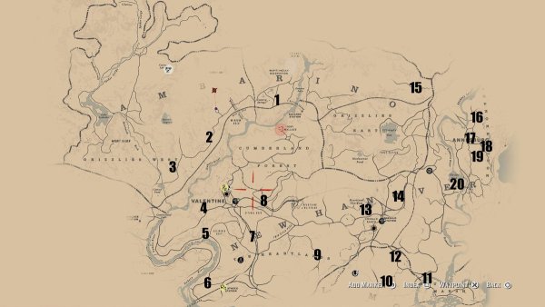 Red Dead Redemption 2 Dreamcatcher Map