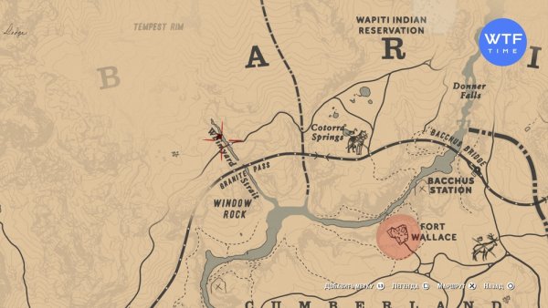 Карта наскальных рисунков rdr2